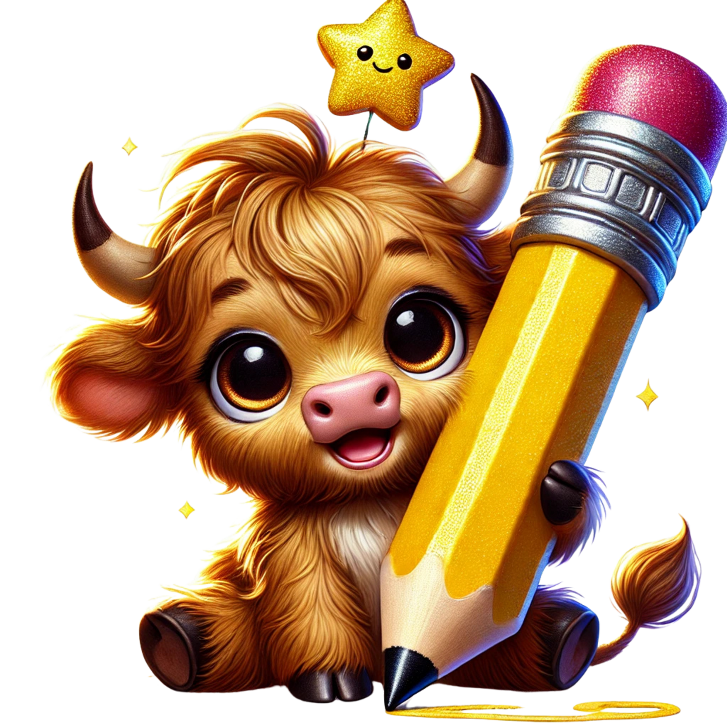 Highland cow pencil